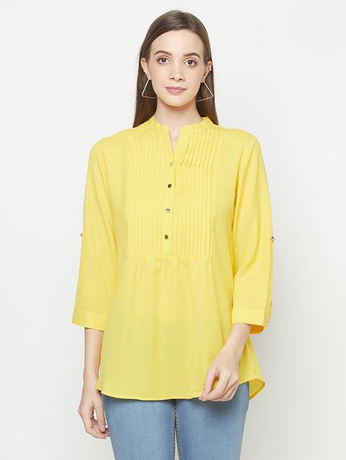 solid pintucks a-line top  - 18440721 - Very Small Image - 1