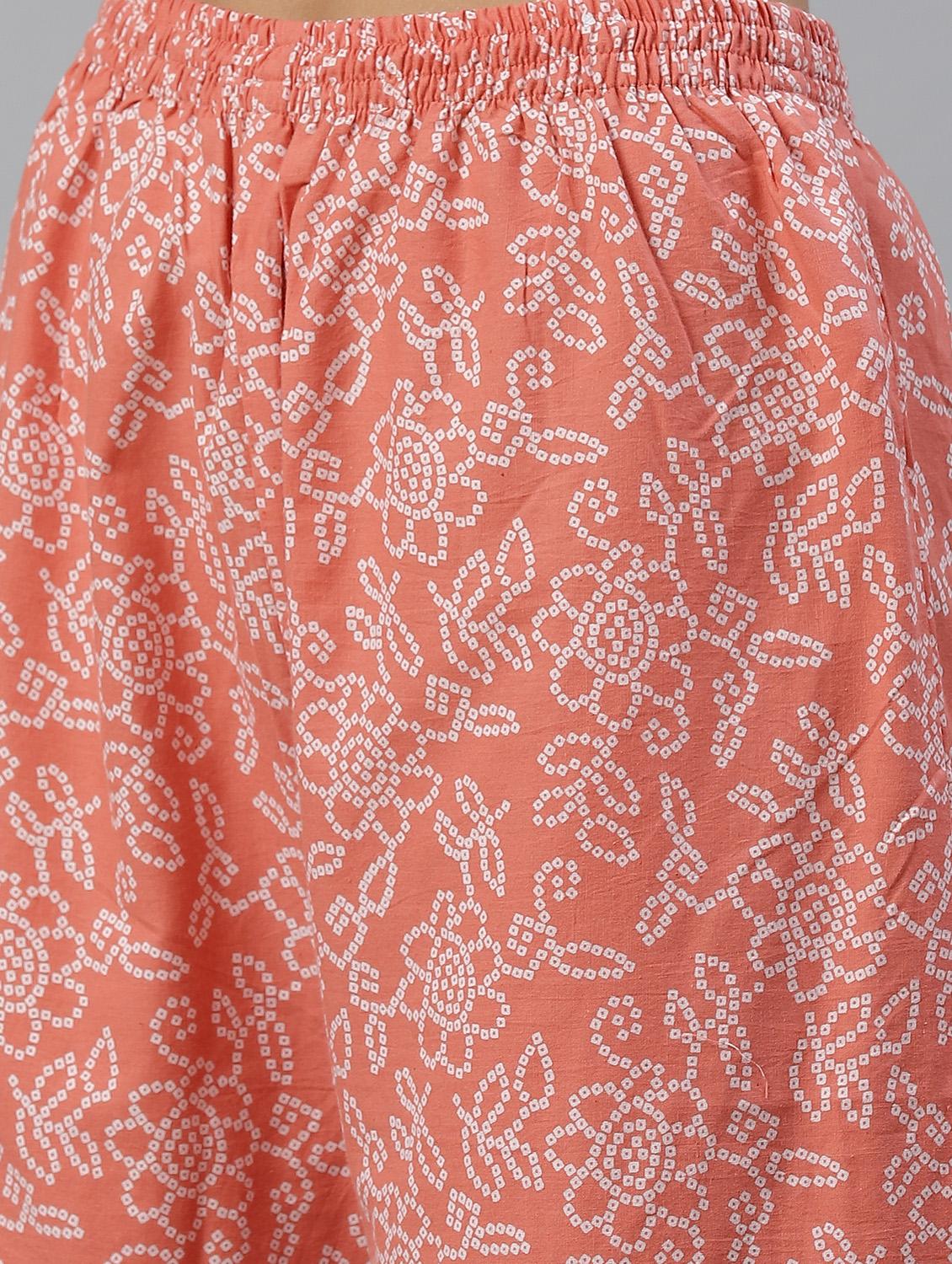 bandhani printed kurta palazzo set - 18445394 - Standard Image - 3