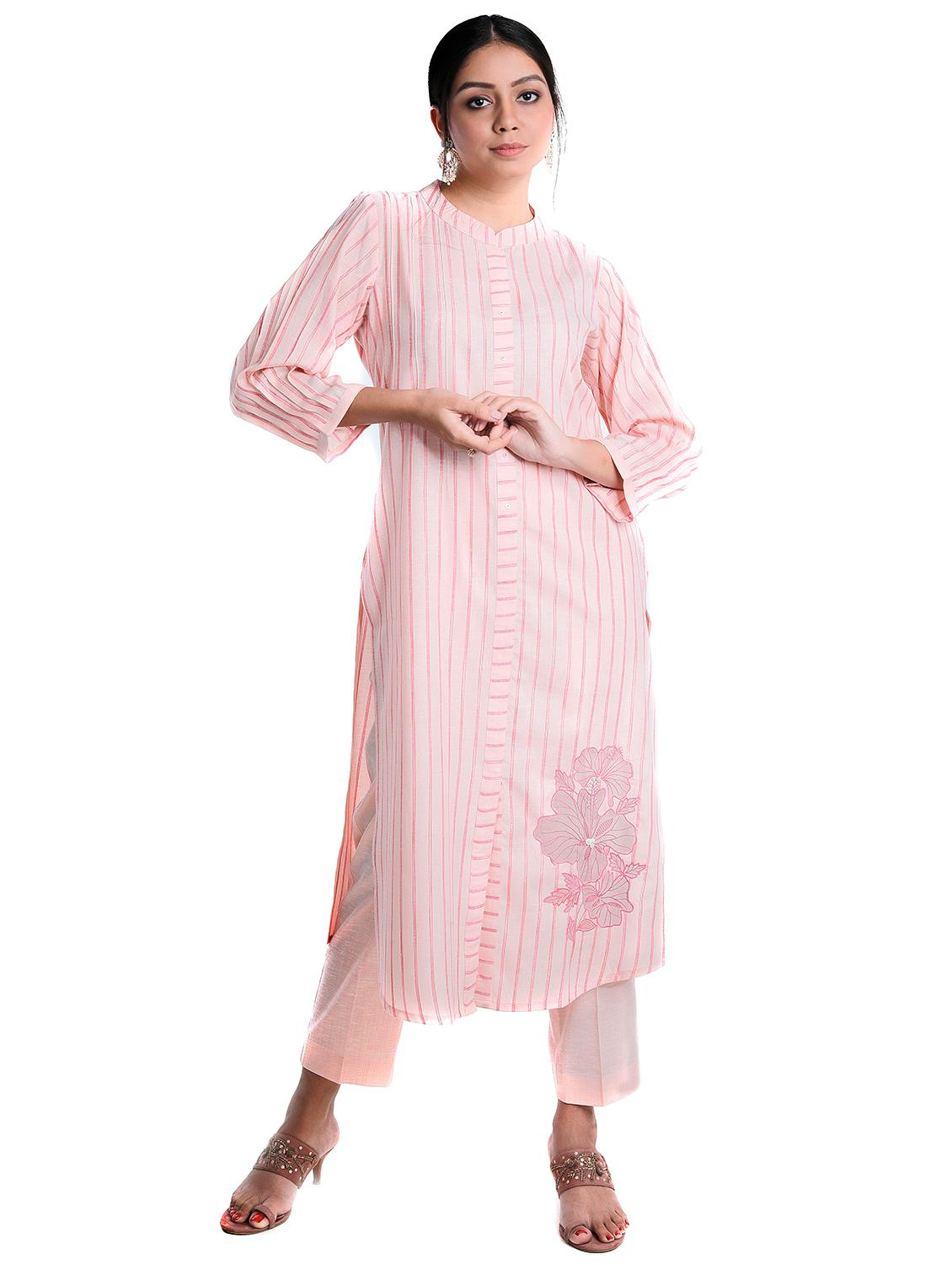 striped kurta pant set - 18447445 -  Standard Image - 0