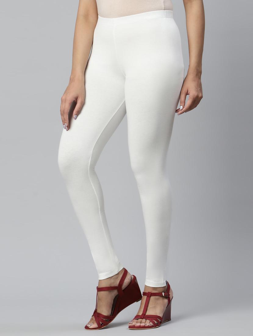 white solid full length legging - 18448888 - Standard Image - 2