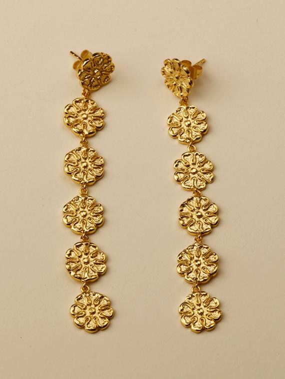 flower drop earings - 18449950 - Zoom Image - 0