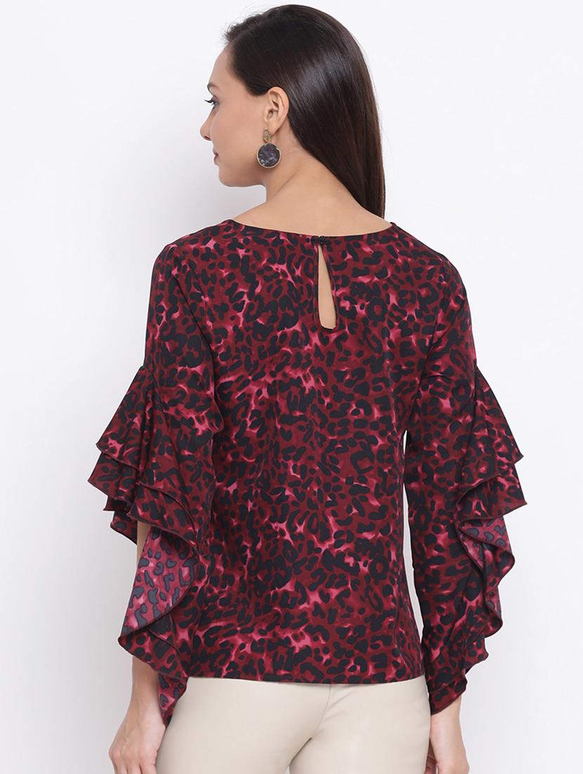 women's straight round neck top - 18450212 - Standard Image - 2