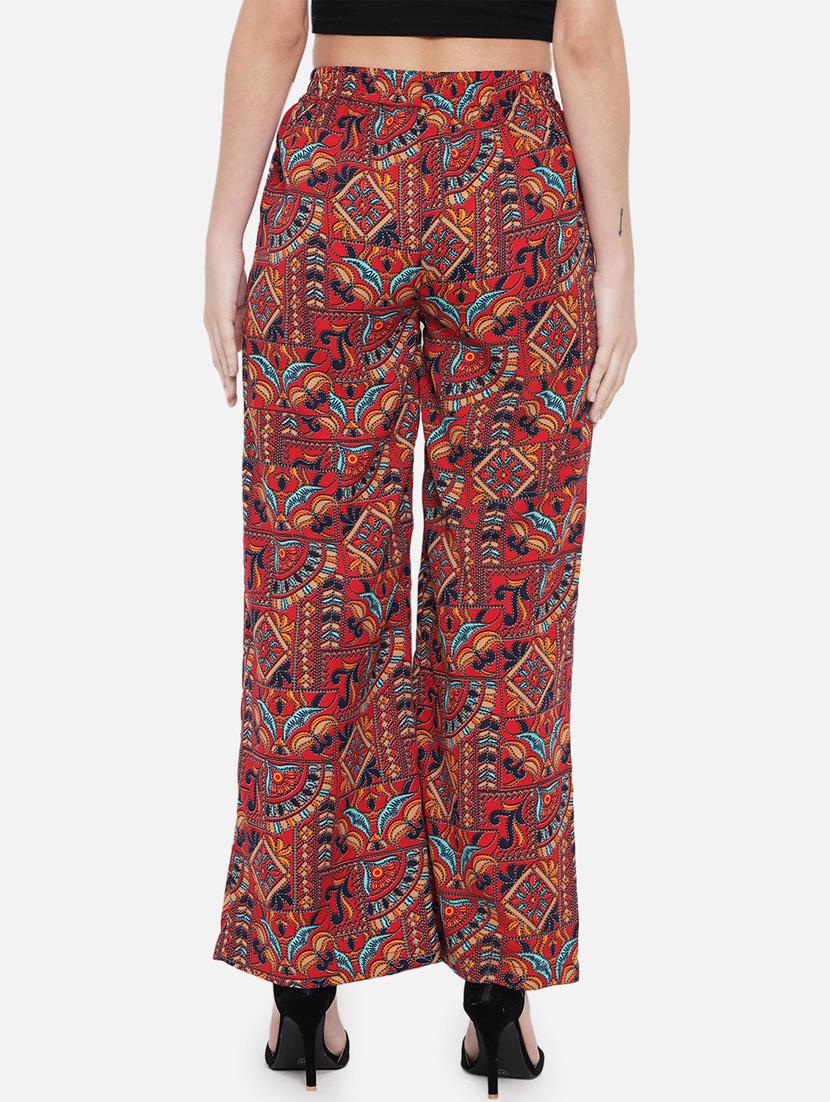 mid rise printed palazzo - 18451094 - Standard Image - 3