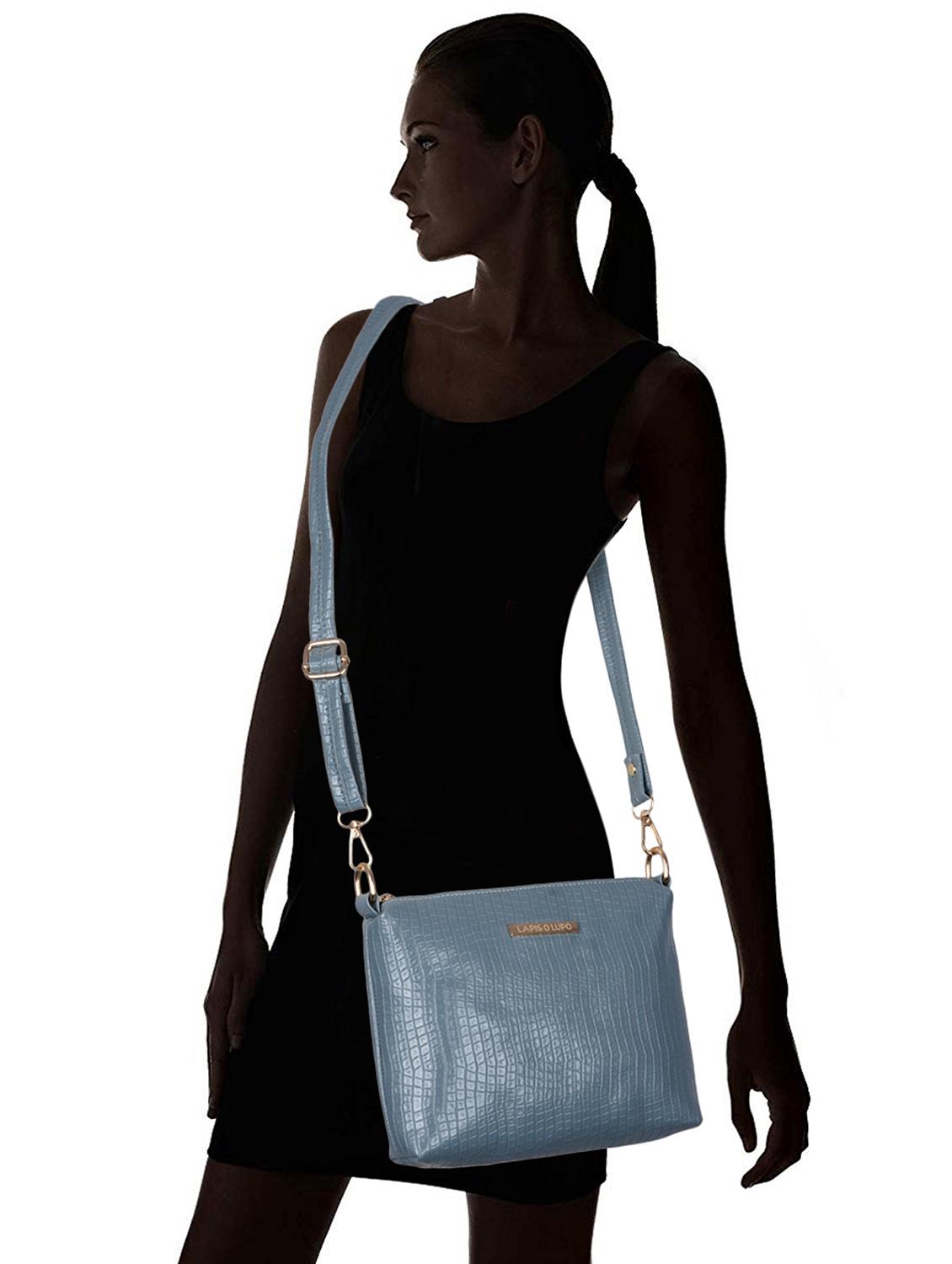purist blue textured regular sling bag - 18452672 - Zoom Image - 5