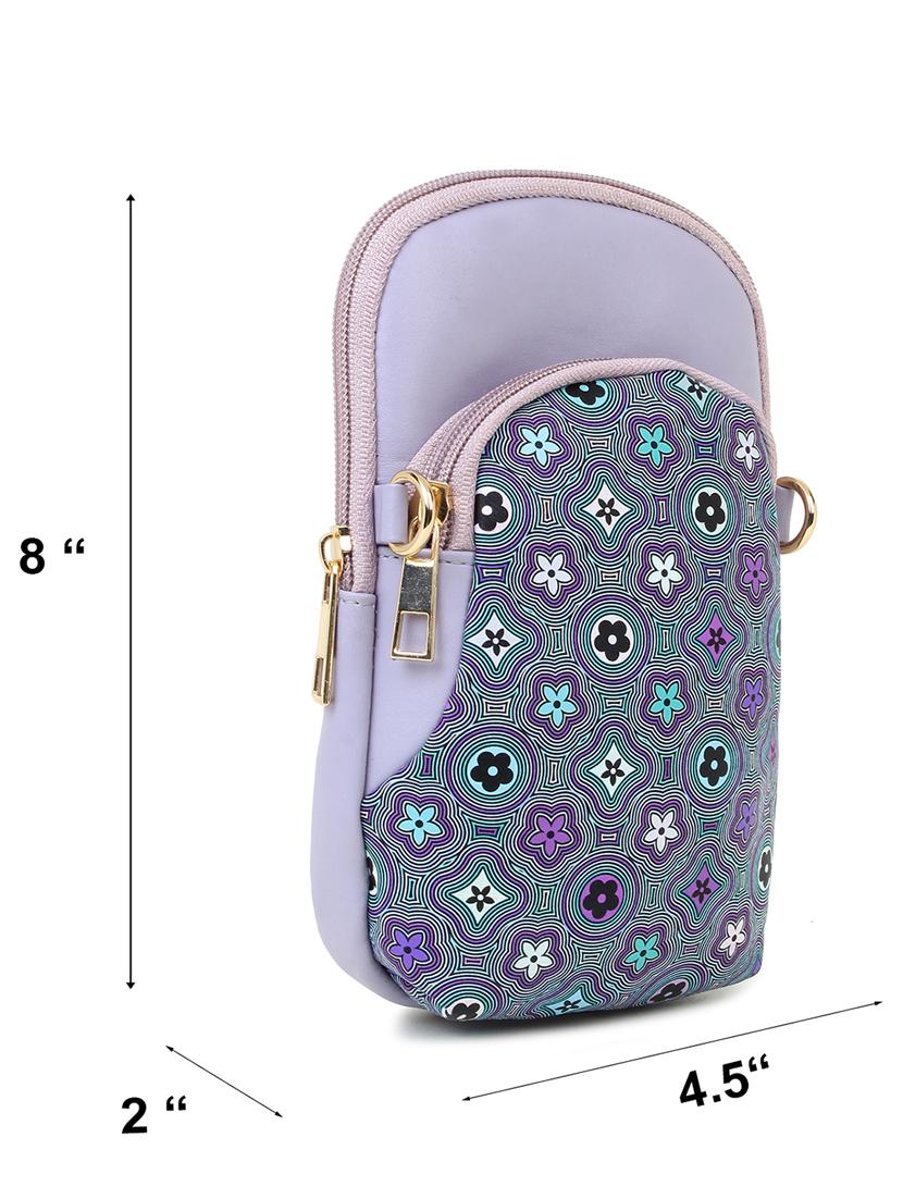 lavender printed messenger sling bag - 18453865 - Standard Image - 5