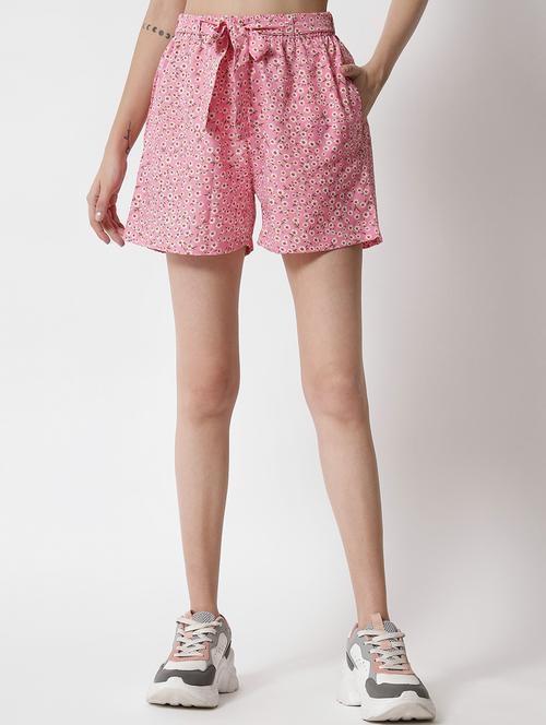 mid rise floral shorts - 18454373 - Standard Image - 0