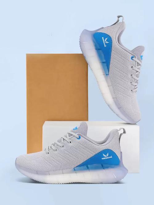men grey lace up sport shoe - 18461683 - Very Small Image - 1