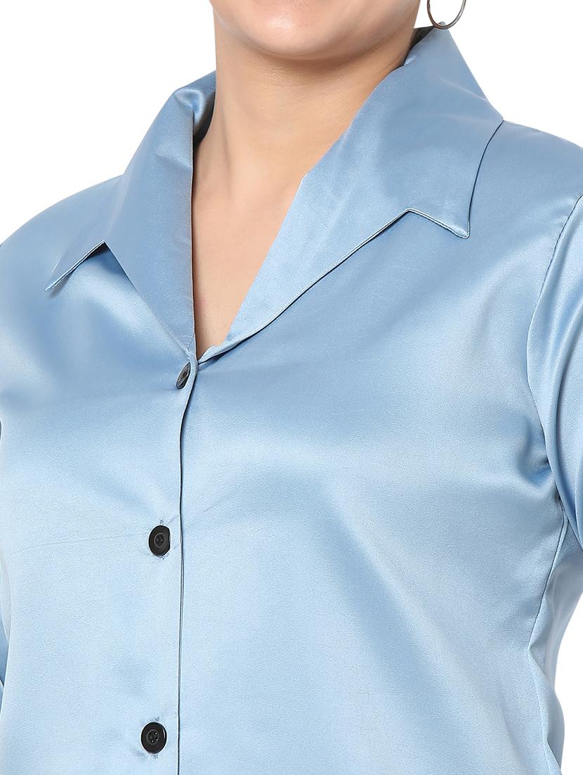 light blue solid shirt - 18463243 - Standard Image - 4