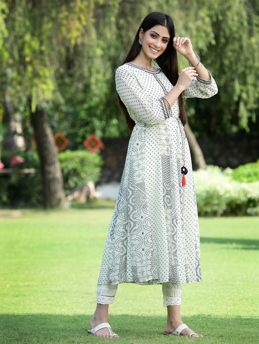 women's flared kurta - 18465774 - Standard Image - 3