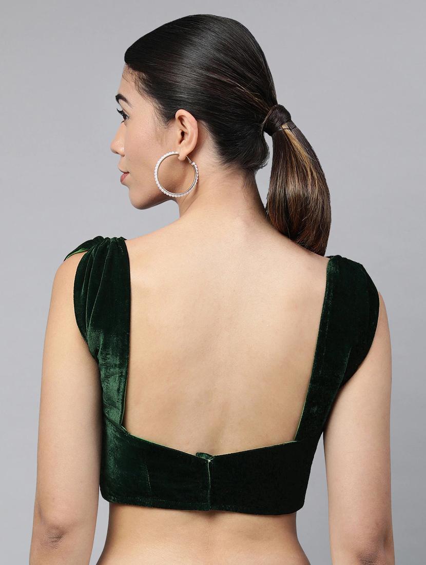 bottle green regular blouse - 18469184 - Standard Image - 2