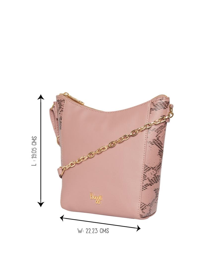 pink solid regular sling bag - 18471717 - Standard Image - 3