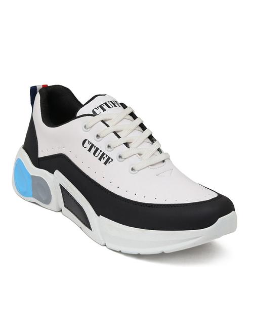 mens white lace up sport shoe - 18476826 - Very Small Image - 1
