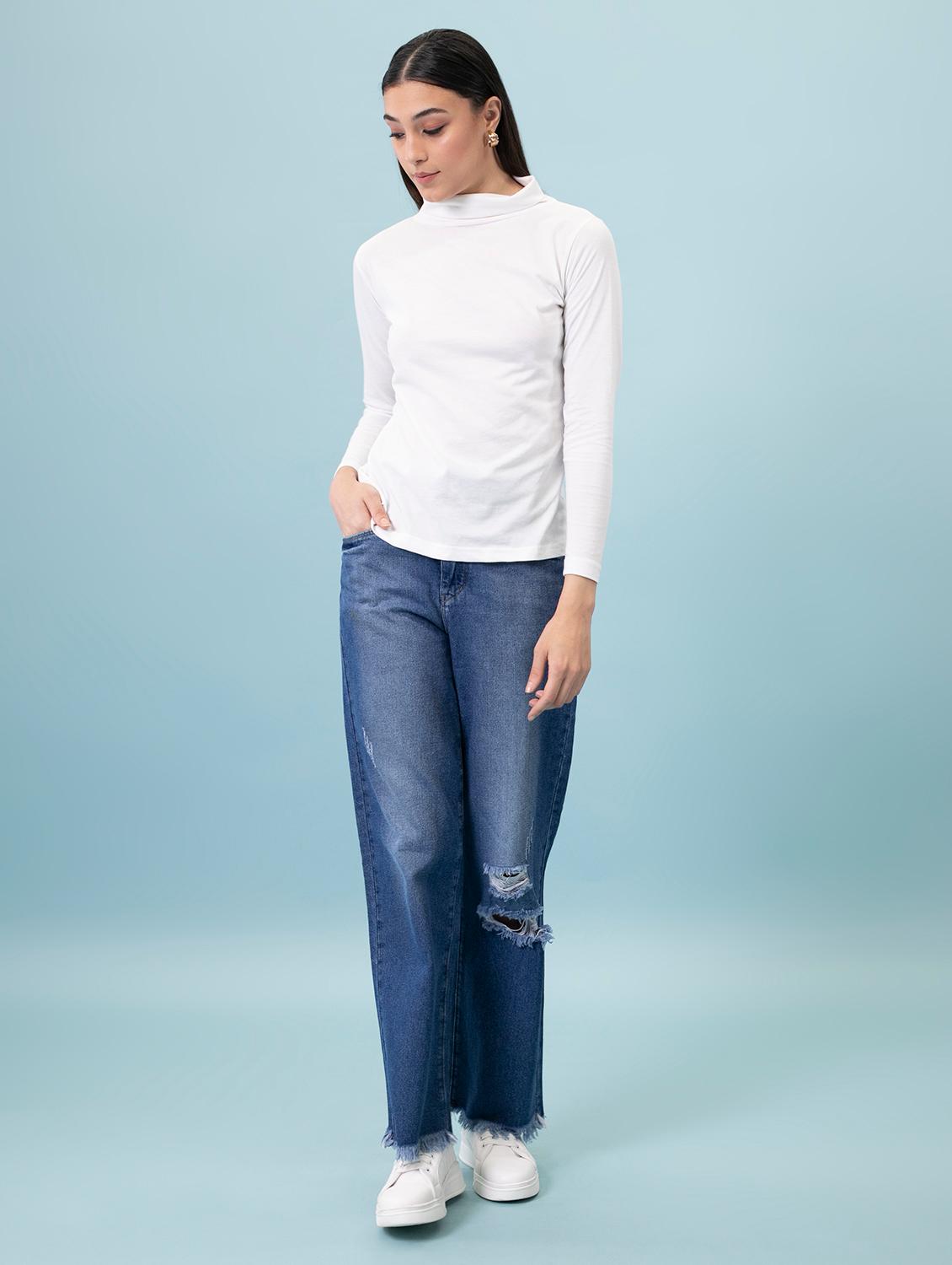 women's straight turtle neck top - 18507751 - Zoom Image - 3