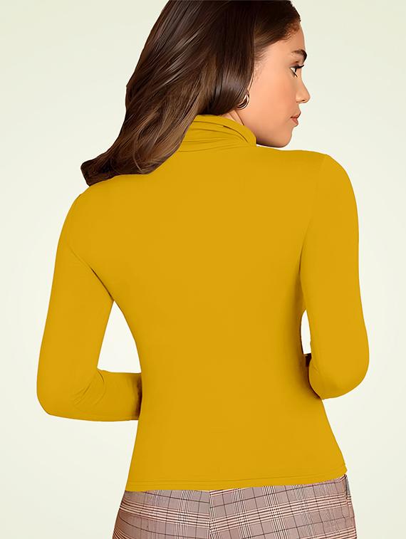 women's straight turtle neck top - 18507760 - Standard Image - 2