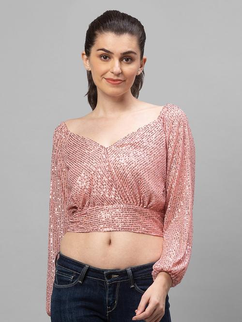 women's crop sweetheart neck top - 18507809 - Very Small Image - 1