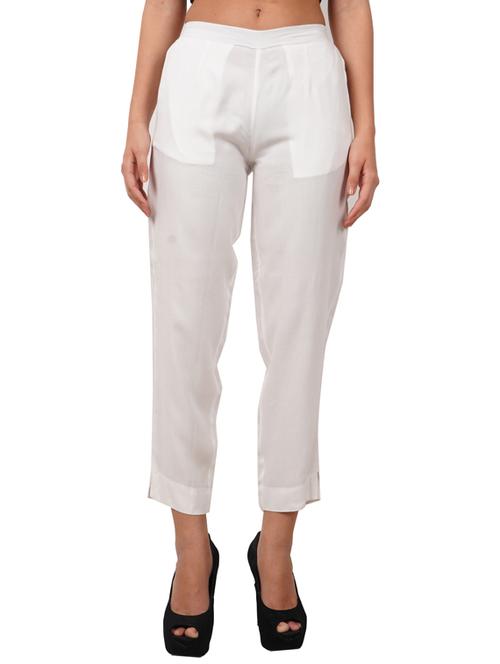 mid rise solid flat front trouser  - 18509902 -  Standard Image - 0