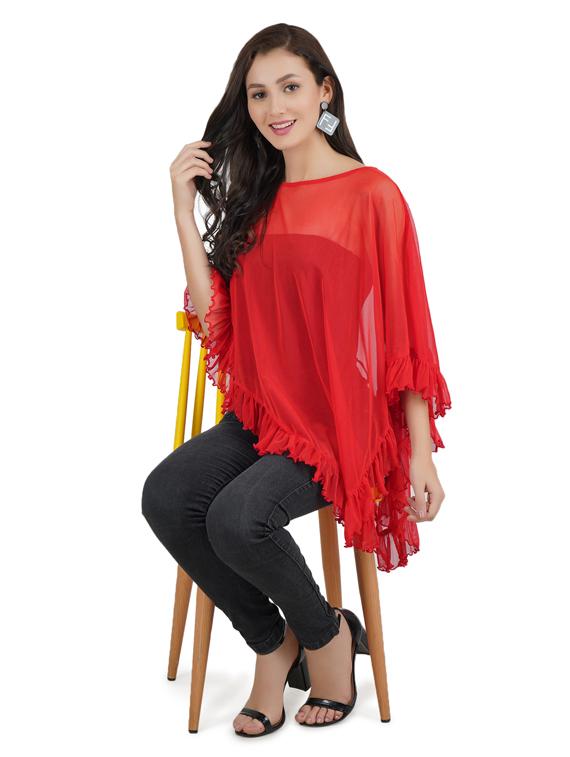 solid net summer poncho - 18509998 - Standard Image - 3