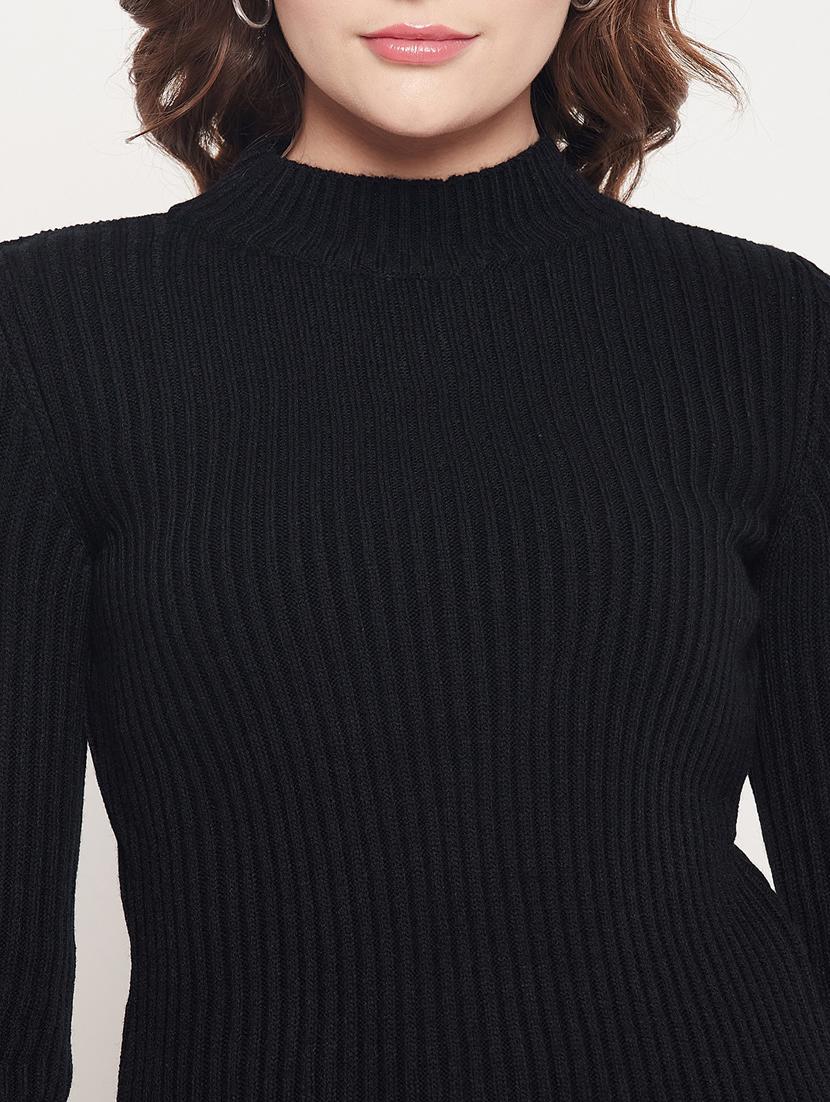 long sleeved solid regular pullover - 18512199 - Standard Image - 5