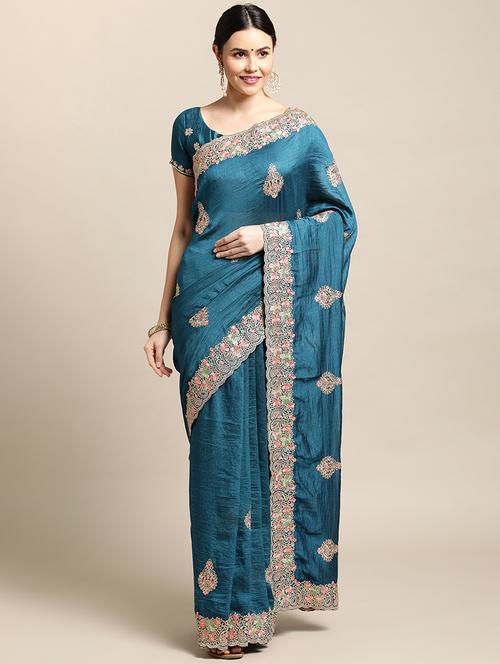 women's embroidered saree - 18512416 -  Standard Image - 0