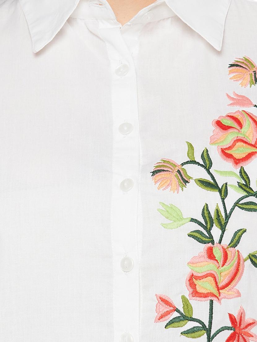 shirt collar embroidered regular shirt - 18515791 - Standard Image - 4