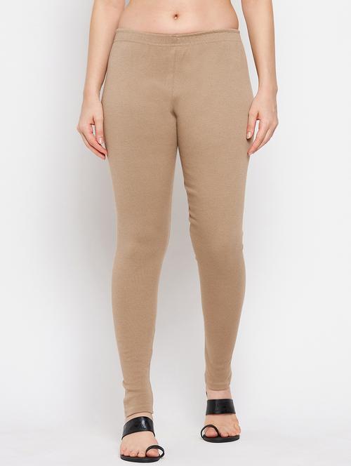 mid rise solid woolen leggings - 18519363 - Very Small Image - 1