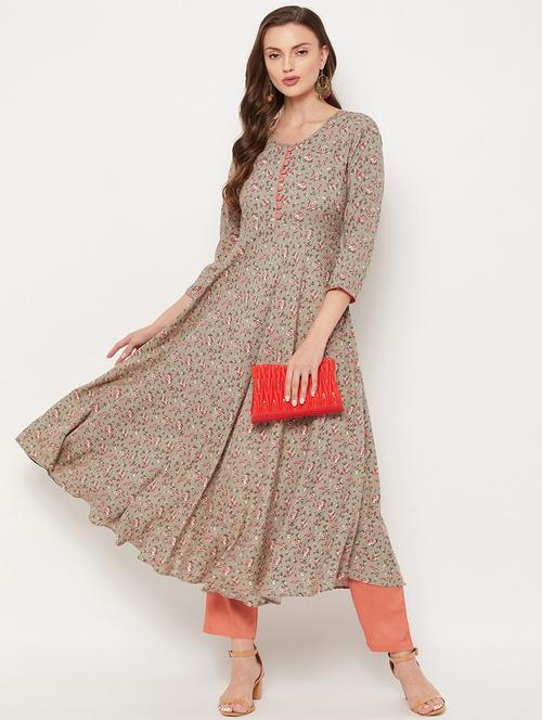 women's flared kurta - 18519391 - Standard Image - 0