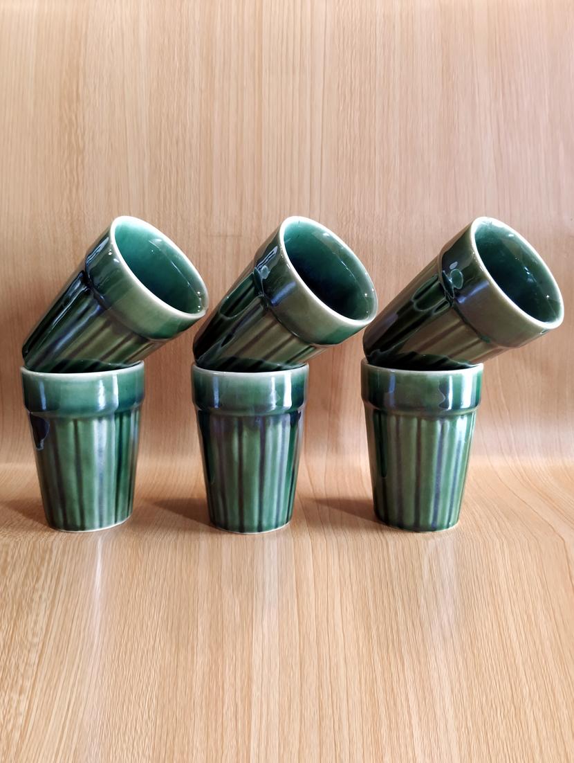 vibrant set of 6 cups | cupset | tea cups | set of 6 cups | stoneware - 18519747 - Standard Image - 2