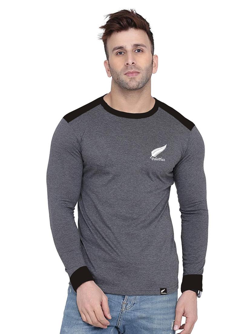 men color block long sleeve t-shirt - 18520143 - Zoom Image - 0