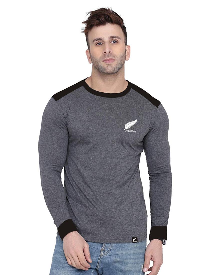 men color block long sleeve t-shirt - 18520143 -  Zoom Image - 0