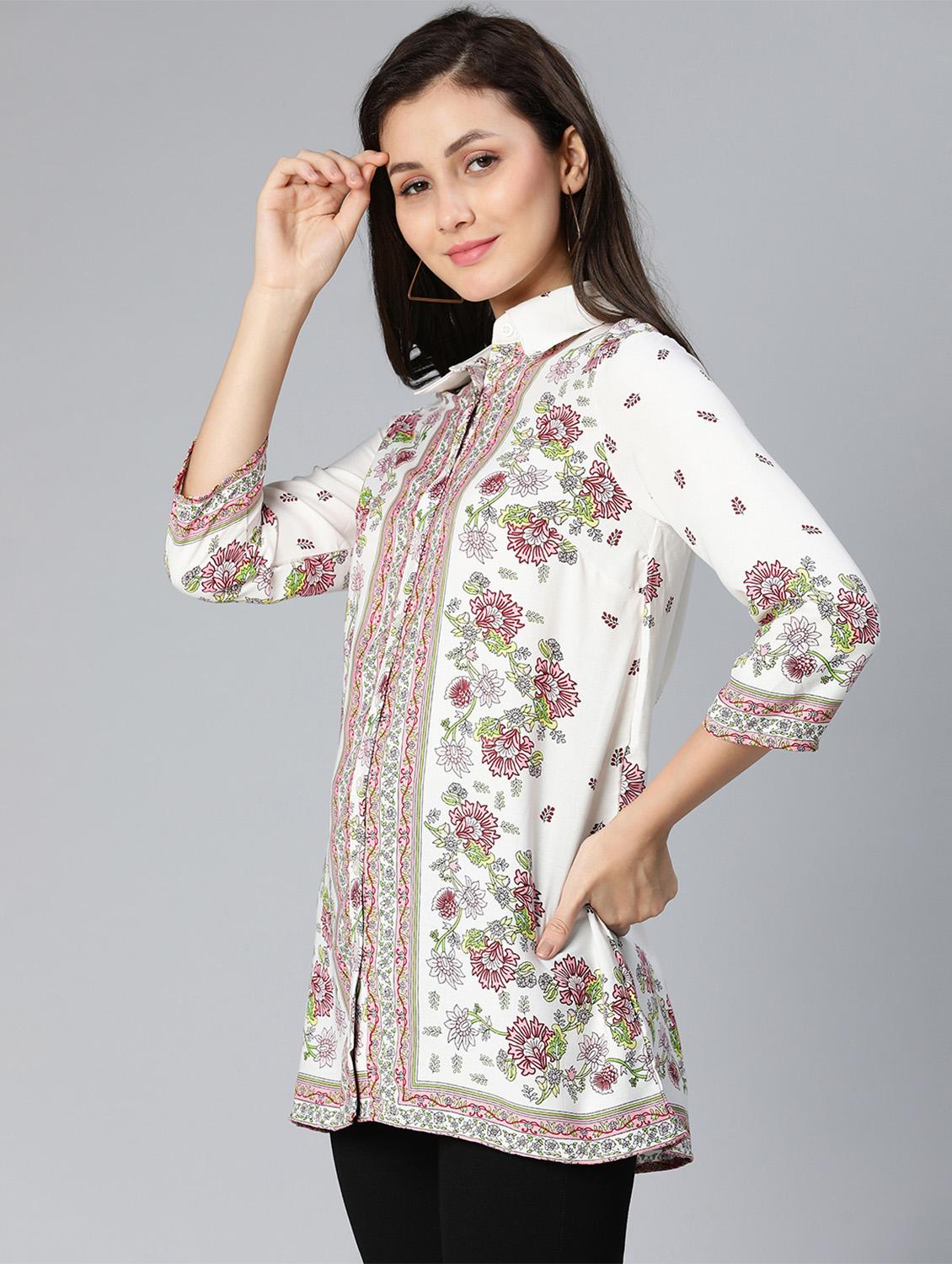 long sleeved floral regular shirt - 18523660 - Zoom Image - 2