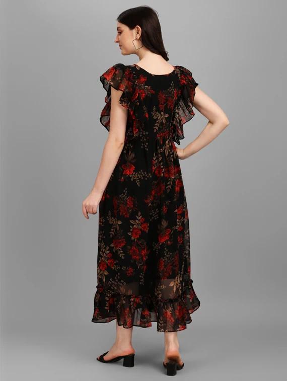 women's tiered dress floral dress - 18527323 - Standard Image - 2