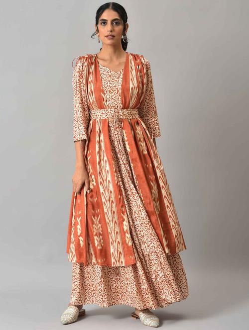 ikat top skirt with cape & belt  - 18528482 - Very Small Image - 1