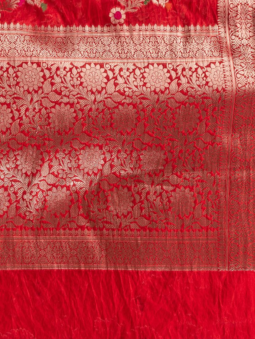 women's banarasi saree with blouse - 18528597 - Standard Image - 3