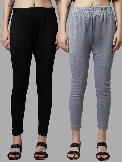 pack of 2 mid rise solid legging - 18531856 -  Standard Image - 0