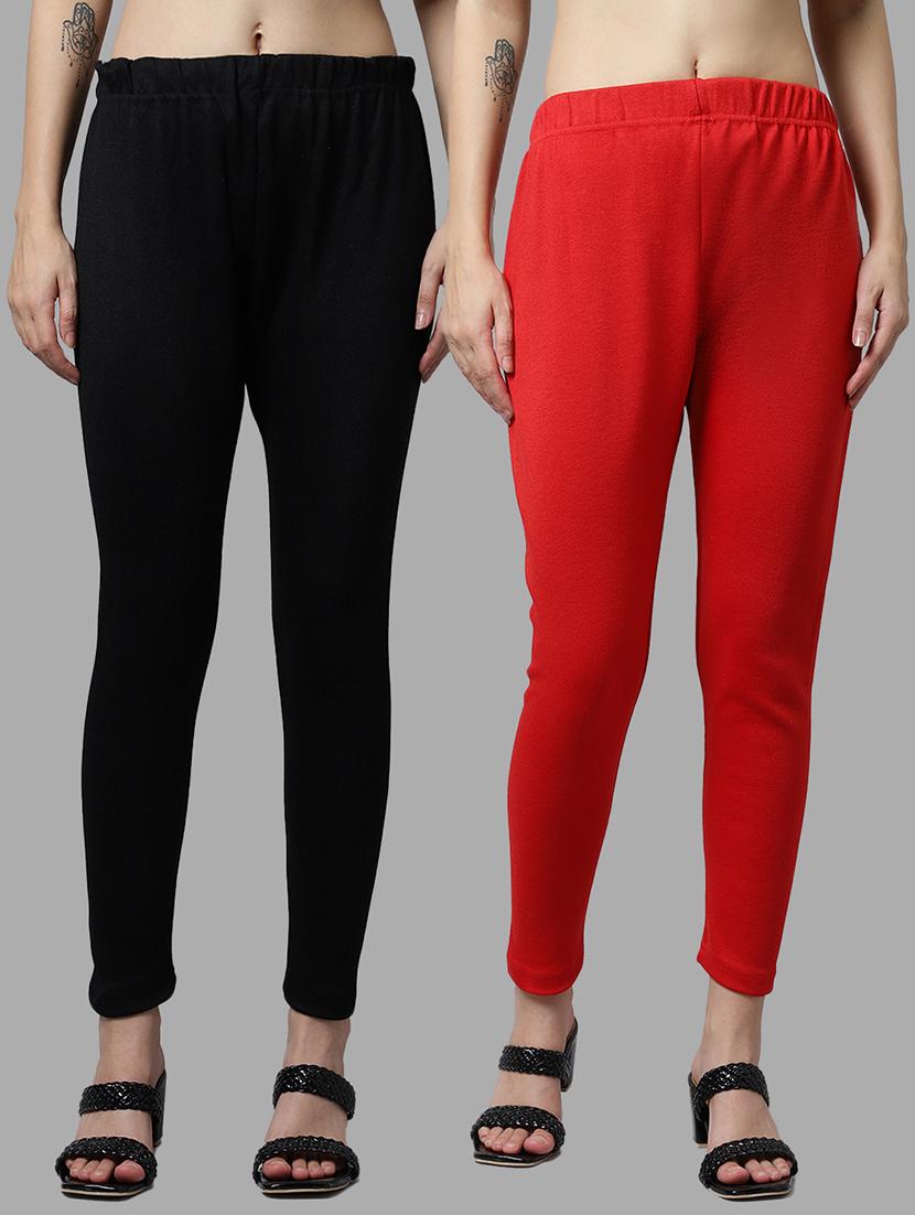 pack of 2 mid rise solid legging - 18531861 -  Zoom Image - 0