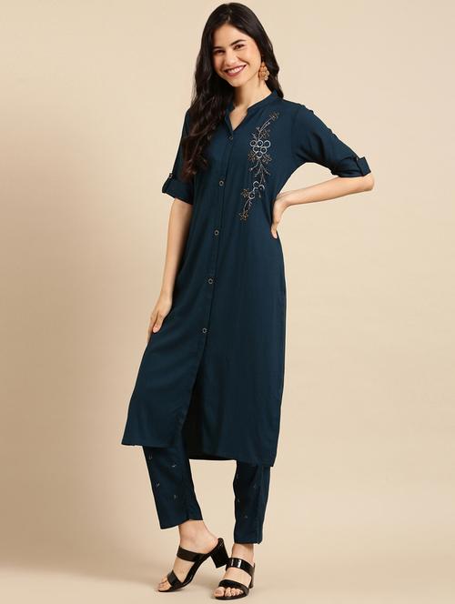 embellished kurta pant set - 18532035 - Very Small Image - 1