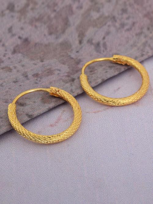 women golden hoop earring  - 18534337 - Very Small Image - 1