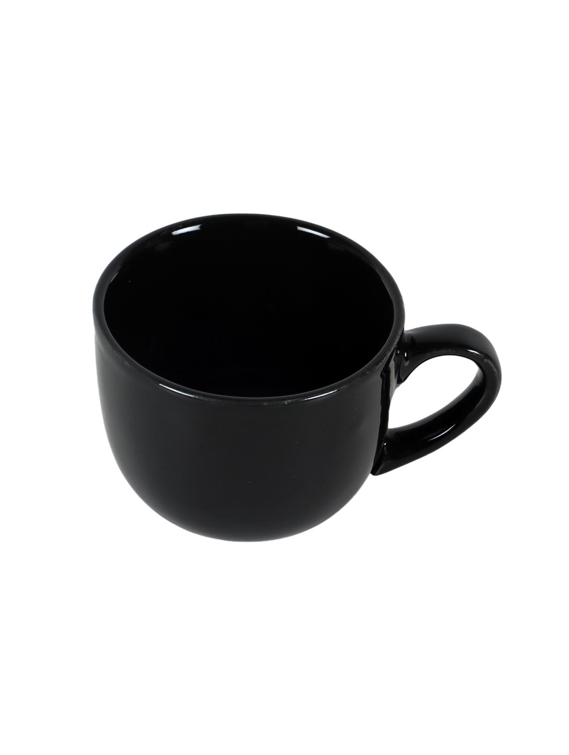 cdi set of 12 black solid ceramic glossy cups and saucers - 18538358 - Standard Image - 3