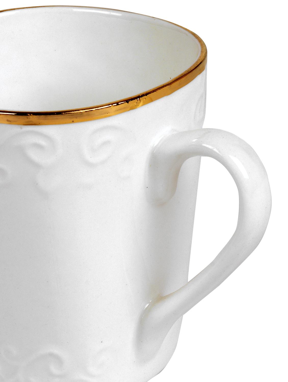 cdi white bone china glossy textured tea/coffee mugs - 18538361 - Standard Image - 4