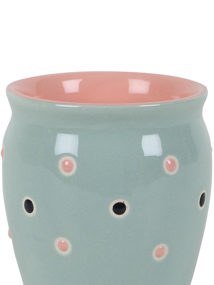cdi blue & pink set of 6 printed ceramic glossy 180 ml tea kullar cups and mugs - 18538363 - Zoom Image - 4