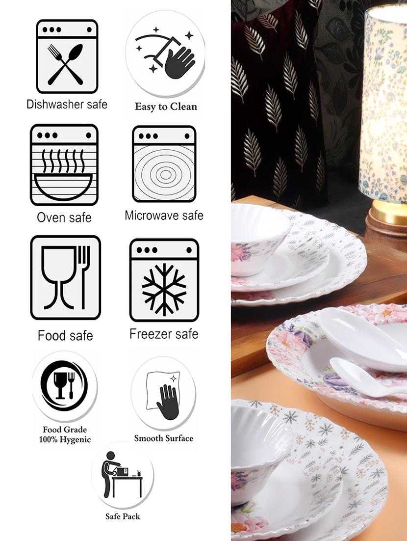 cdi 34 pcs white floral dinner set - 18538428 - Standard Image - 7