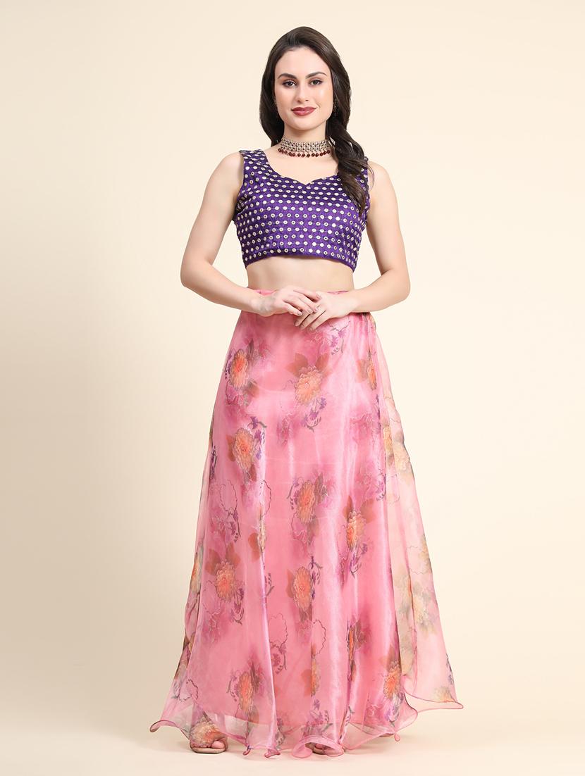 floral printed lehenga choli with dupatta - 18570722 - Zoom Image - 4