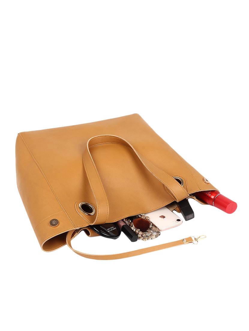 mustard solid tote bag combo - 18570847 - Zoom Image - 2