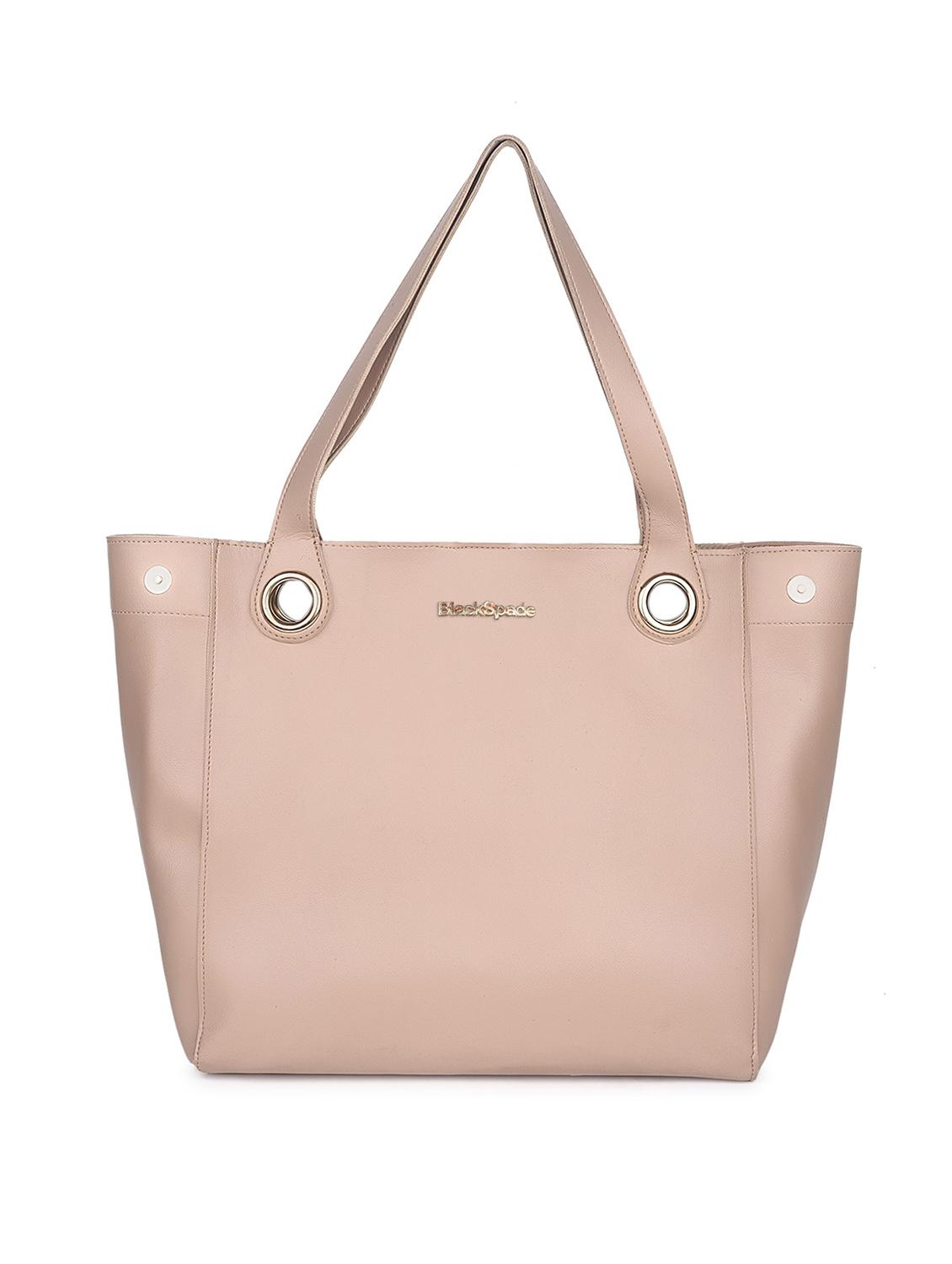 beige solid regular tote - 18570848 - Zoom Image - 0