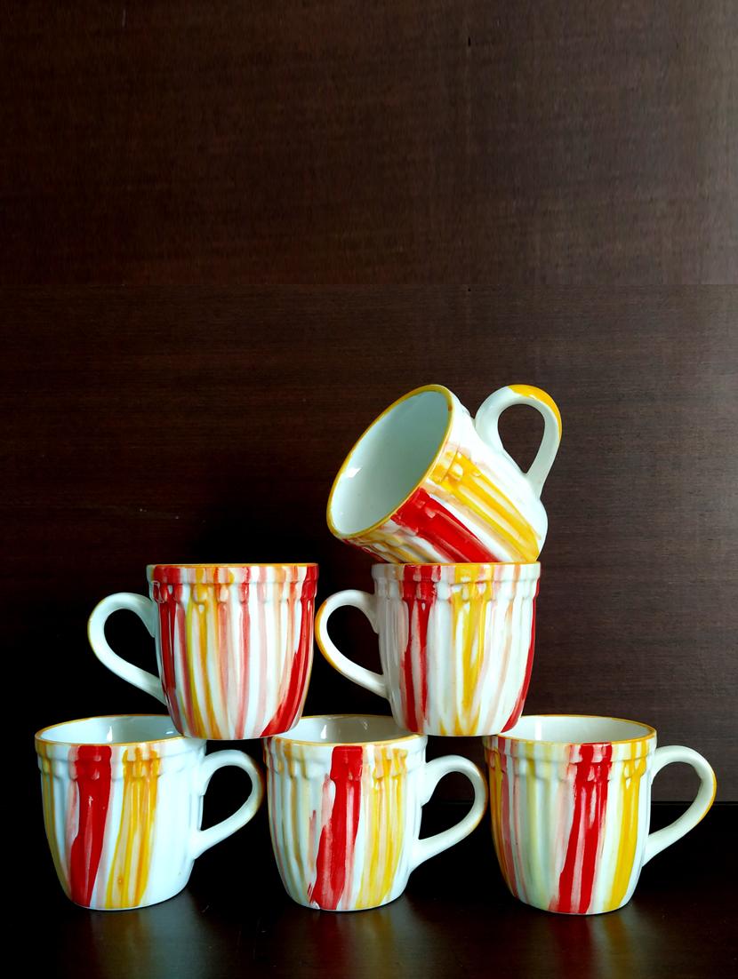 set of 6 designer cup set 