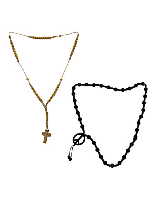 multi colored wood combo necklace - 18573439 - Very Small Image - 1