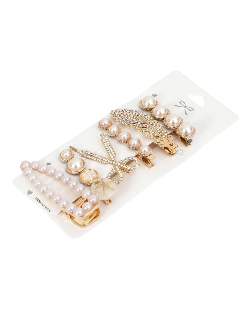 multi colored cotton blend hair pin/clips - 18575404 - Standard Image - 2