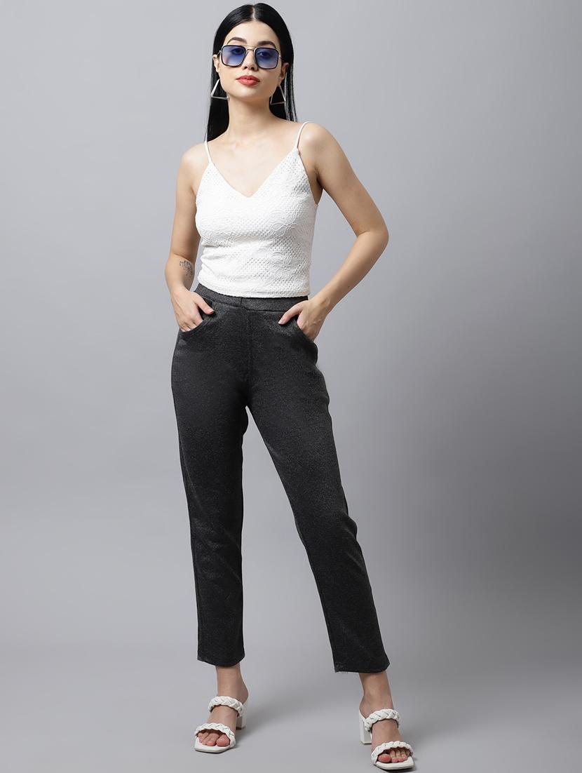 high rise flat front trouser - 18578426 - Standard Image - 3