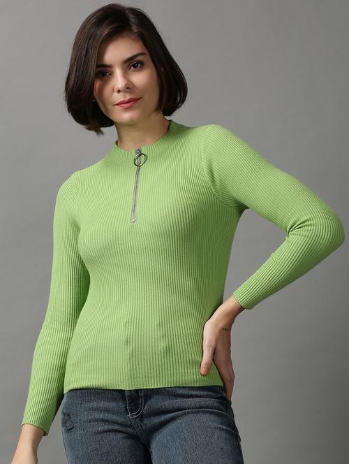 zip up mock neck top - 18589146 - Very Small Image - 1