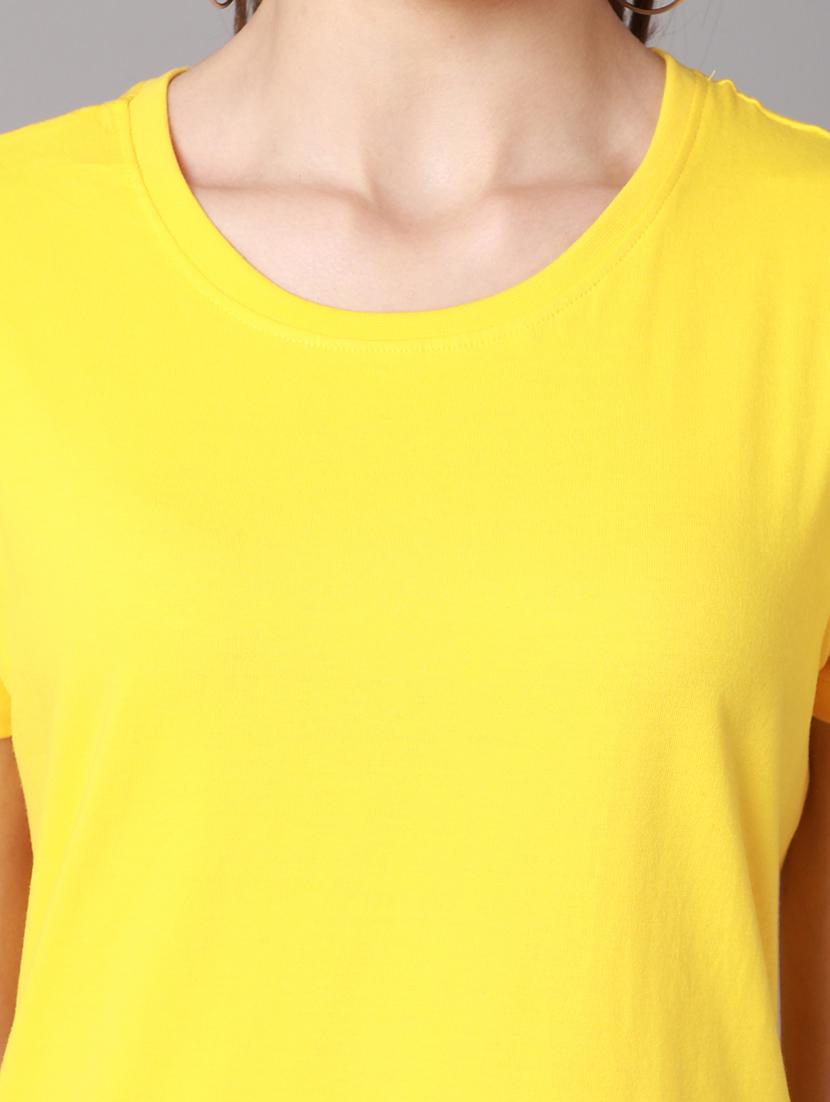 women's plain round neck t-shirt - 18593013 - Standard Image - 4